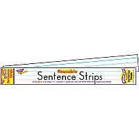24'' White Wipe-Off Sentence Strips