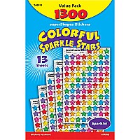 Colorful Sparkle Stars Super Variety Pack Stickers