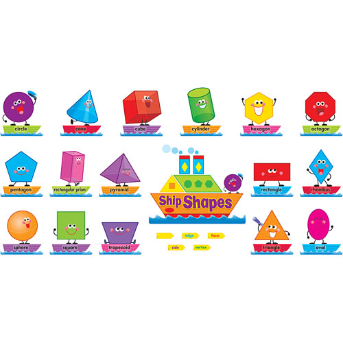 Ship Shapes Colors Bulletin Board Set Kool Child