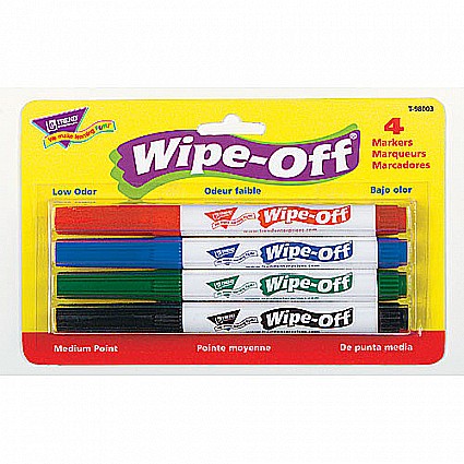 WIPE OFF MARKERS STANDARD COLORS
