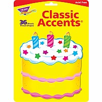 Birthday Cake Classic Accents, 36 Ct