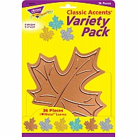 I Love Metal Leaves Classic Accents Var. Pack, 36 Ct