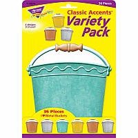 I Love Metal Buckets Classic Accents Var. Pack, 36 Ct