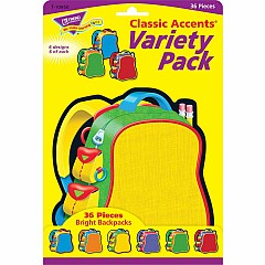 Bright Backpacks Classic Accents Variety Pack, 36 Ct
