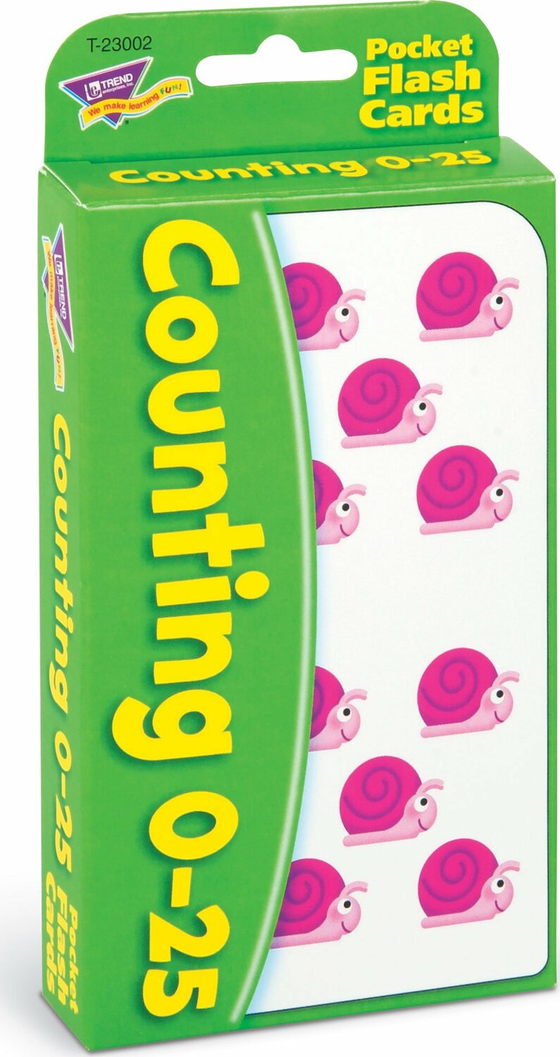 Counting 0-25 Pocket Flash Cards
