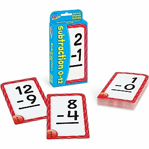 Subtraction 0-12 Pocket Flash Cards