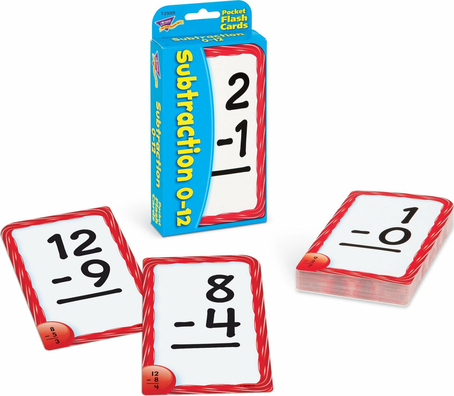 Subtraction 0-12 Pocket Flash Cards