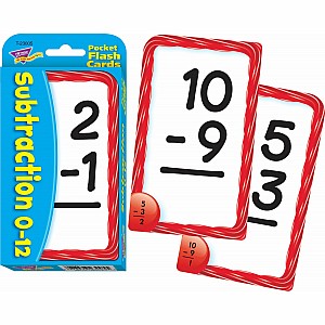 Subtraction 0-12 Pocket Flash Cards