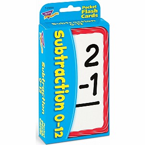 Subtraction 0-12 Pocket Flash Cards