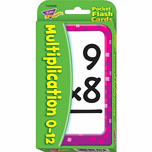 Multiplication 0-12 Pocket Flash Cards