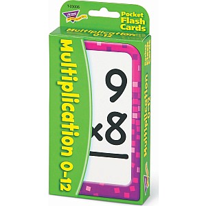 Multiplication 0-12 Pocket Flash Cards