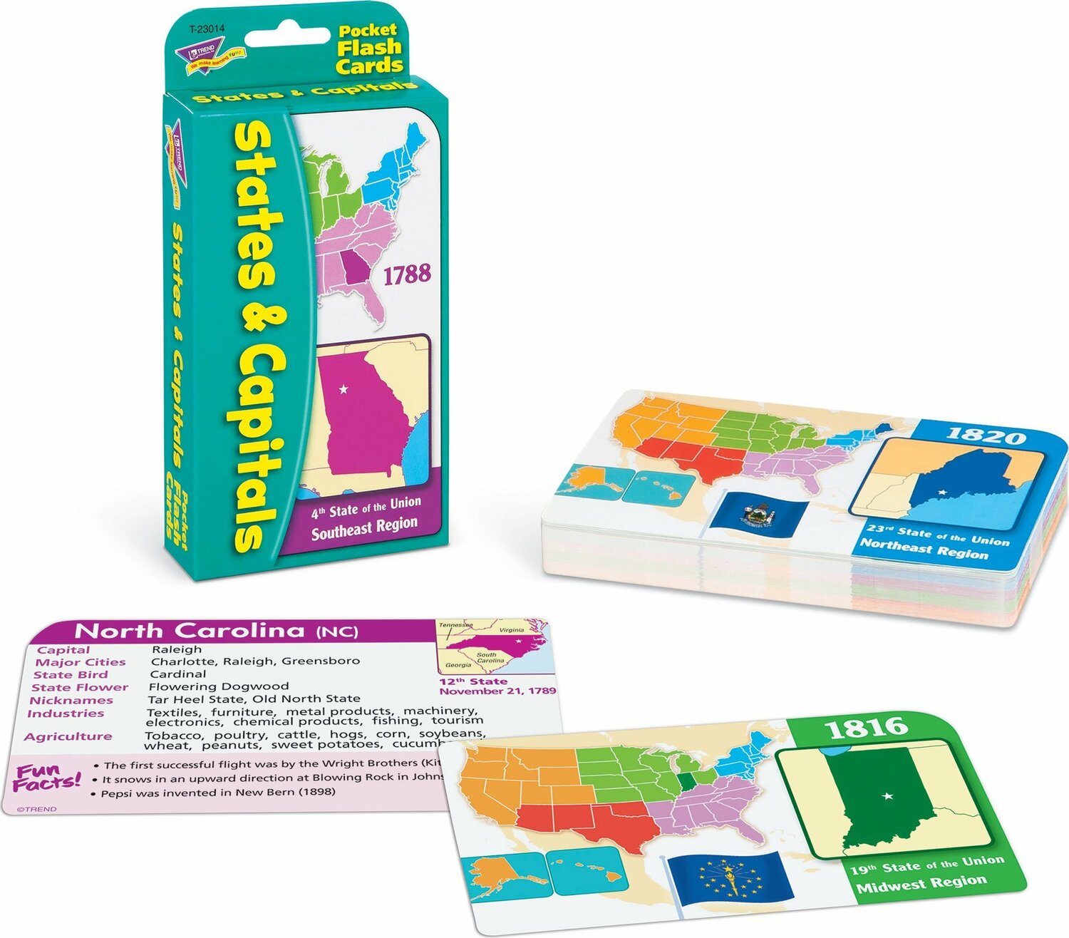 States Capitals Pocket Flash Cards From Trend Enterprises School