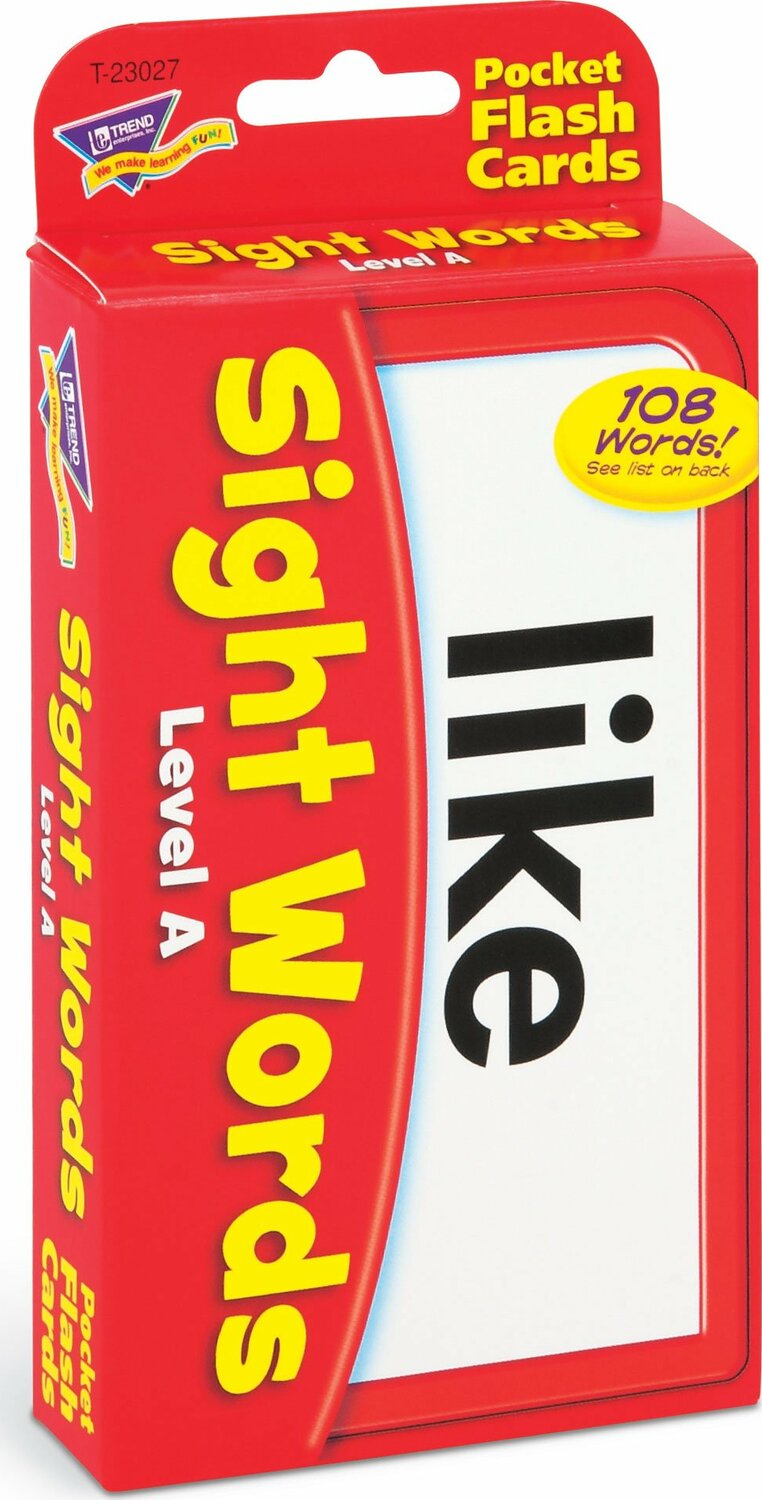 Sight Words  Level A Pocket Flash Cards