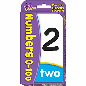 Numbers 0-100 Pocket Flash Cards