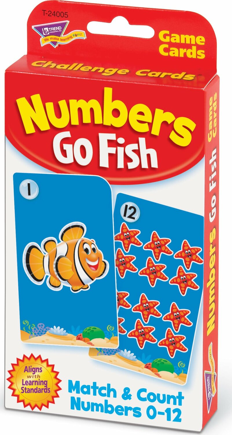 Numbers Go Fish Challenge Cards