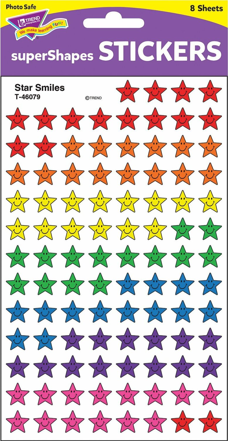 Super Star Stickers, Star Shaped