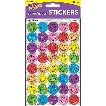 Silly Smiles Superspots Stickers-sparkle, 160 Ct