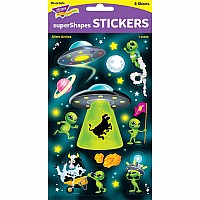 Alien Antics Large Supershapes Stickers, 80 Count