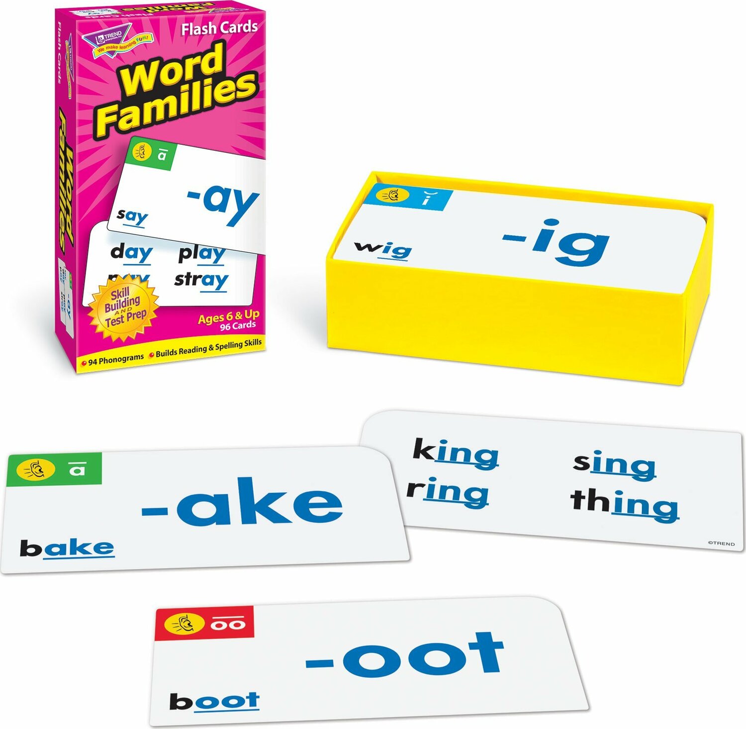 Trend Enterprises Word Families Skill Drill Flash Cards 