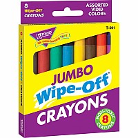 8-pack Jumbo Wipe-off Crayons, 8 colors
