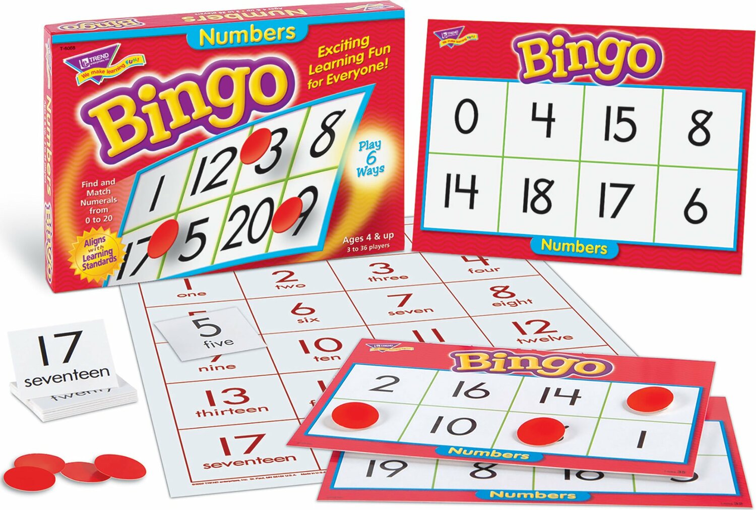 Numbers Bingo Game From Trend Enterprises School Crossing