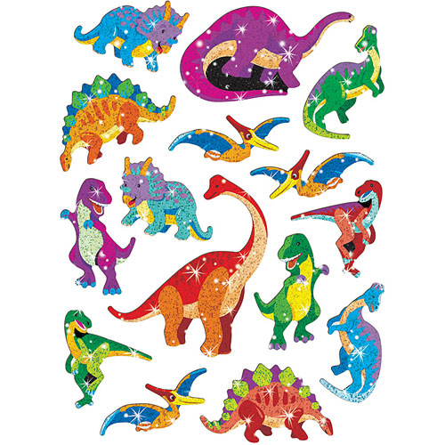 Dazzling Dinos Sparkle Stickers-Large - The Learning Post Toys