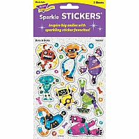Bots & Bolts Sparkle Stickers, 16 Count