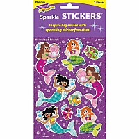Mermaids & Friends Sparkle Stickers, 18 Count