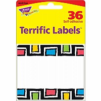 Bold Strokes Rectangles Terrific Labels, 36 Ct