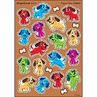 Puppy Pals/Gingerbread Mixed Shapes Stinky Stickers