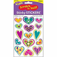 Artsy Heartsy/Cherry Mixed Shapes Stinky Stickers, 60 Ct
