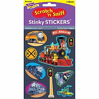 Terrific Trains/Licorice Mixed Shapes Stinky Stickers, 40 Count