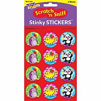 Furry Fun/Strawberry Stinky Stickers, 48 Count