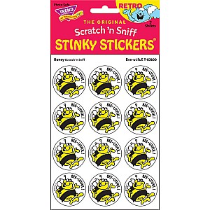 Bee-utiful! - Honey scent Retro Stinky Stickers® (24 ct.)