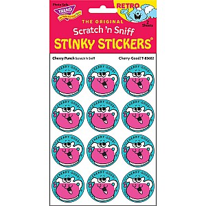 Cherry-Good! - Cherry Punch scent Retro Stinky Stickers® (24 ct.)