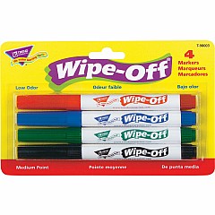 4-Pack Standard Colors Wipe-Off Markers