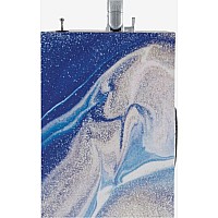 Bluetooth FM Radio W LED Speakers Blue Swirl Boombox