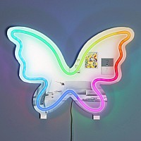 Neon Art Desktop and Wall/Mirror Sign (Butterfly)