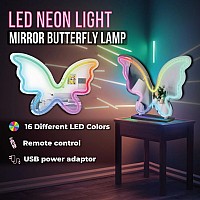 Neon Art Desktop and Wall/Mirror Sign (Butterfly)