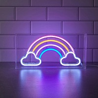 Neon Art Desktop and Wall Sign (Rainbow)
