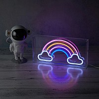 Neon Art Desktop and Wall Sign (Rainbow)