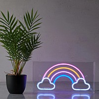 Neon Art Desktop and Wall Sign (Rainbow)