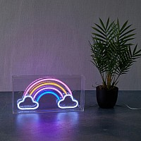 Neon Art Desktop and Wall Sign (Rainbow)