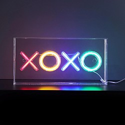 Neon Art Desktop and Wall Sign (XOXO)