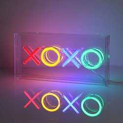 Neon Art Desktop and Wall Sign (XOXO)