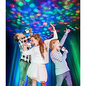 Party2-Go Karaoke Mic Disco Ball Combo Pink