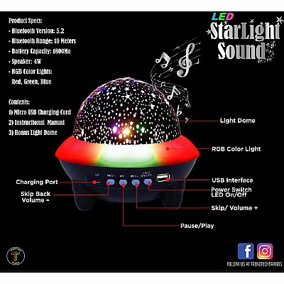 Starlight Sounds Bluetooth Speaker