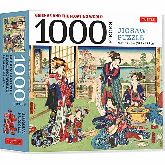 A Geishas and the Floating World - 1000 Piece Jigsaw Puzzle: Finished Size 24 x 18 inches (61 x 46 cm)
