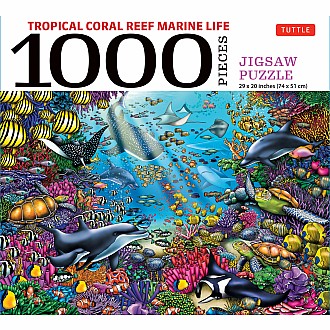 Tropical Coral Reef Marine Life - 1000 Piece Jigsaw Puzzle: Finished Size 29 in X 20 inch (73.7 x 50.8 cm)