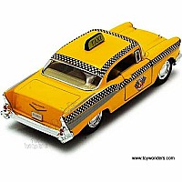 Chevrolet Bel Air Taxicab (1957, 1/40 scale diecast model car, Yellow)